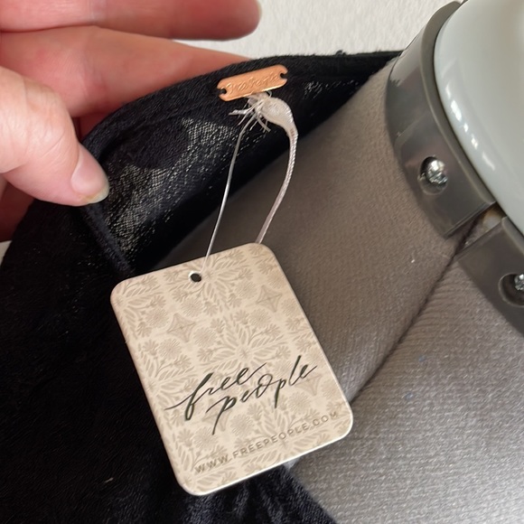 NWT Two piece Free People Black Deconstructed XL both wrap around tie close $180 - Picture 3 of 7